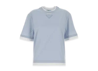 PRADA Wonen's Cotton T-Shirt "Light Blue"