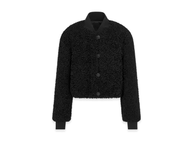 Dior Women's Macrocannage Reversible Bomber Jacket Fleece "Black"