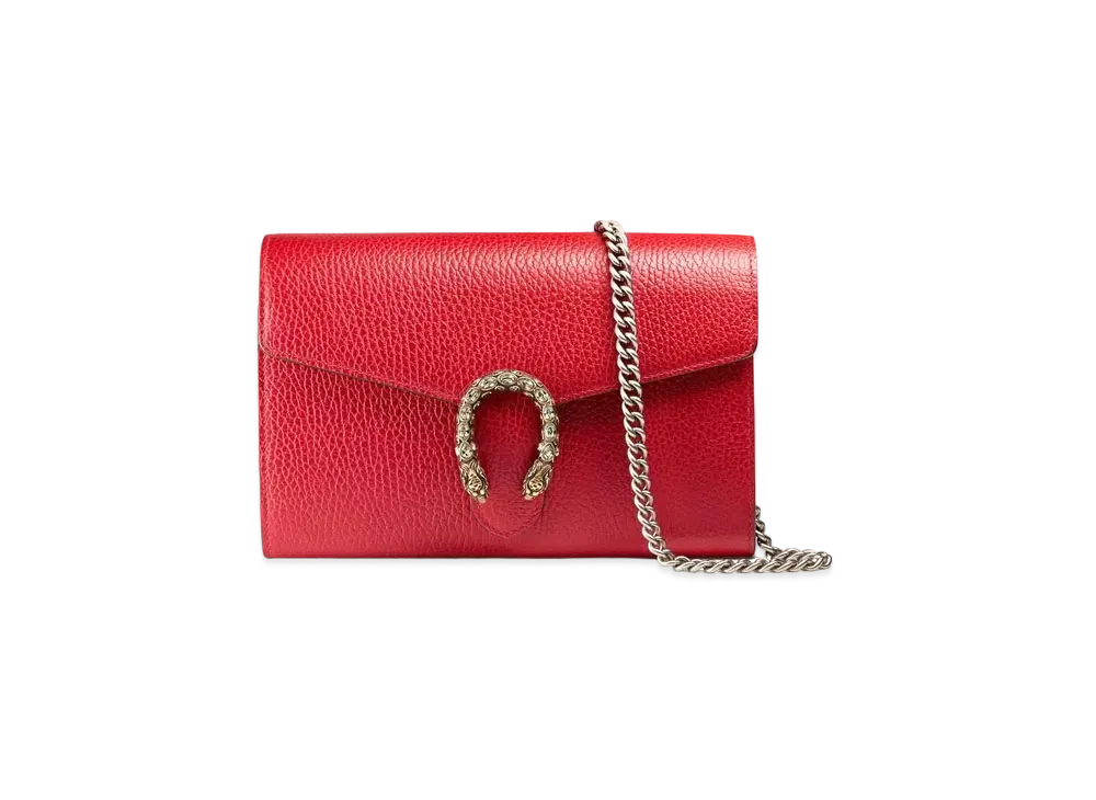 グッチ ディオニュソス レザー ミニ チェーンバッグ "レッド" 401231 CAOGX 8990