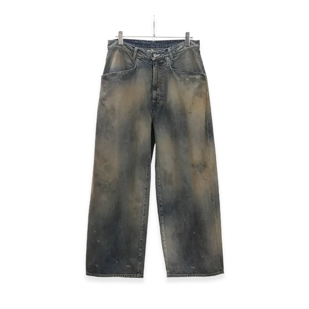 ANCELLM Denim Wide Slacks "Indigo"