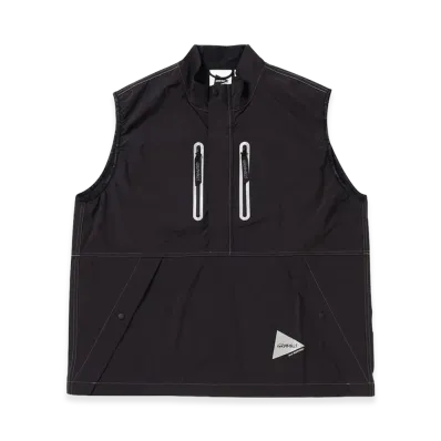 GRAMICCI x and wander Brushed Nylon Vest "Black"