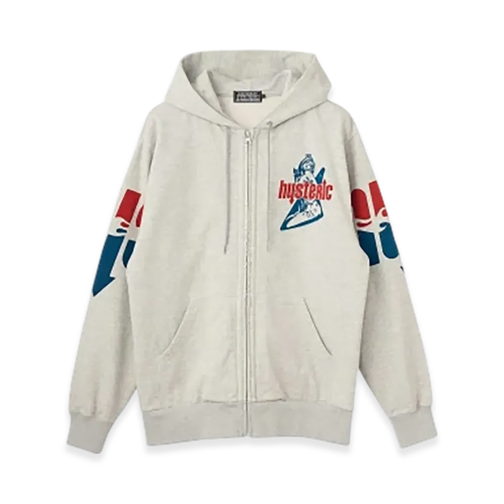 HYSTERIC GLAMOUR HYS Flare Logo Hoodie "Top Gray"