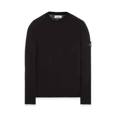 Stone Island 524B0 Cotton and Nylon Blend Crewneck Knit - 22SS "Black"