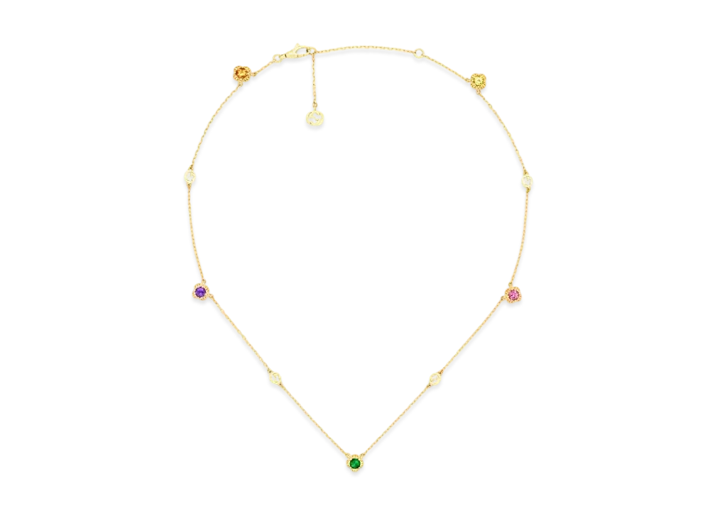 GUCCI Interlocking G Necklace With Gemstones