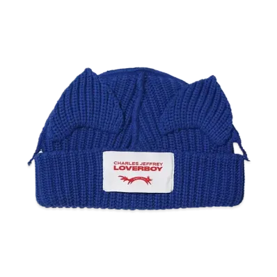 Charles Jeffrey Loverboy CHUNKY EARS BEANIE "BLUE"