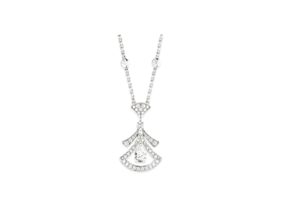 BVLGARI Divas' Dream Necklace With Pave Diamonds "White Gold"