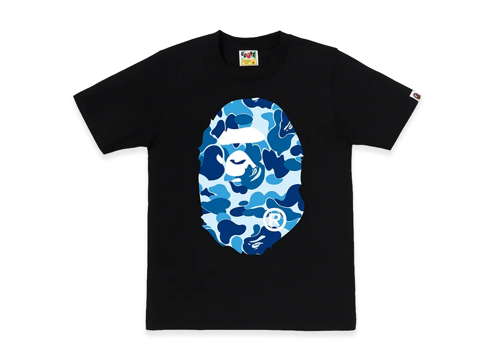 A BATHING APE Women's ABC Camo Big Ape Head Tee "Black/Blue"