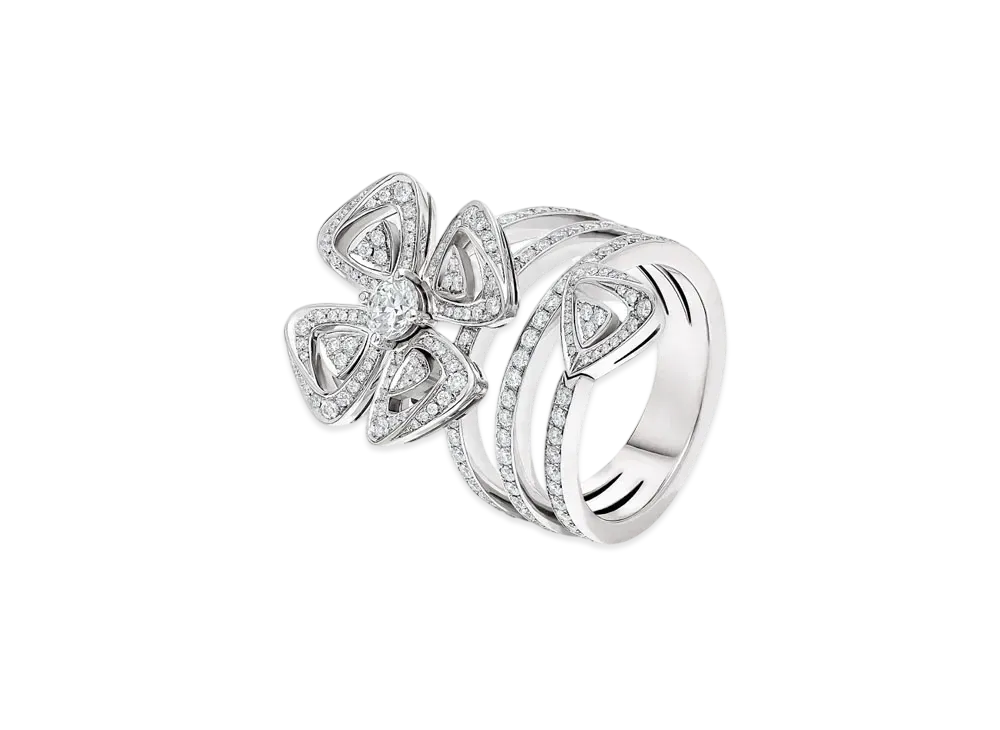 BVLGARI Fiorever Ring Pave Diamond "White Gold"