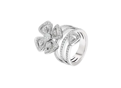 BVLGARI Fiorever Ring Pave Diamond "White Gold"