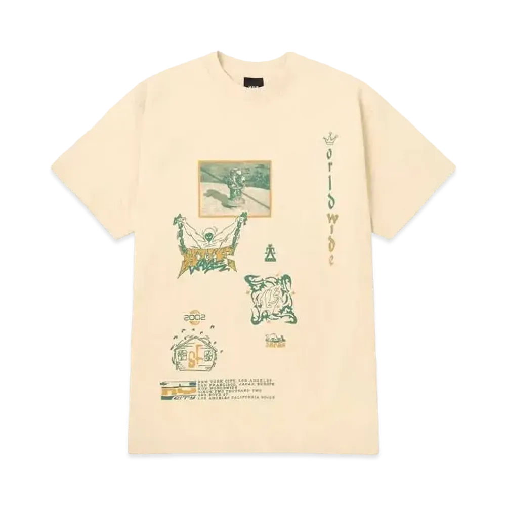 HUF Spring 24 Zine Washed Tee "Wheat"