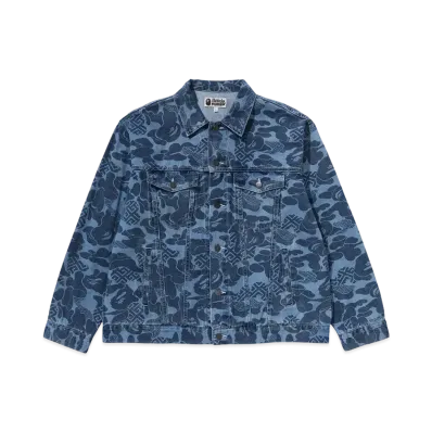 A BATHING APE Asia Camo Denim Jacket "Indigo"