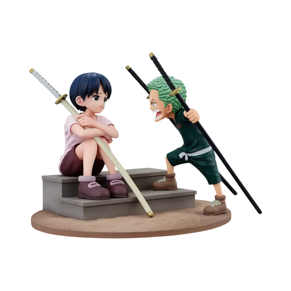 BANDAI "Ichiban Kuji" -One Piece ROAD TO DAWN-Trajectory to Adventure-- C Prize Revible Moment-Roronoa Zoro & Kuina-