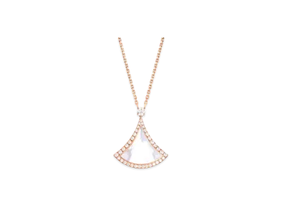 BVLGARI Divas' Dream Necklace With Diamonds and Mother of Pearl "Pink Gold"