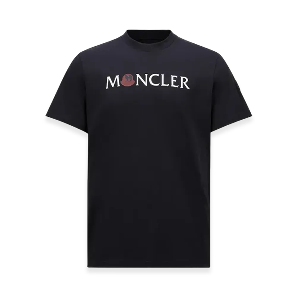 MONCLER Punctuation Logo Cotton T-Shirt "Dark Blue"