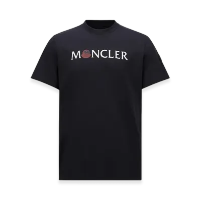 MONCLER Punctuation Logo Cotton T-Shirt "Dark Blue"