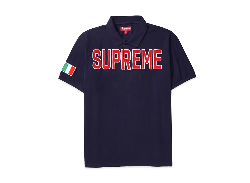 Supreme Twill Applique Polo "Navy"