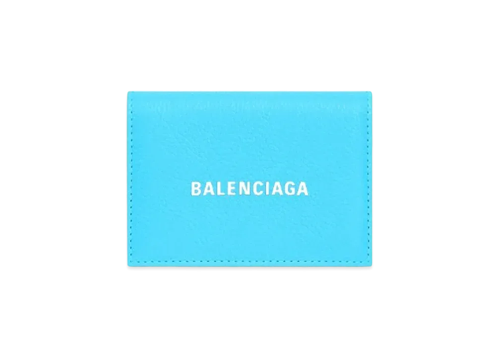 BALENCIAGA Cash Mini Wallet "Blue"
