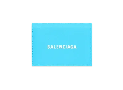 BALENCIAGA Cash Mini Wallet "Blue"