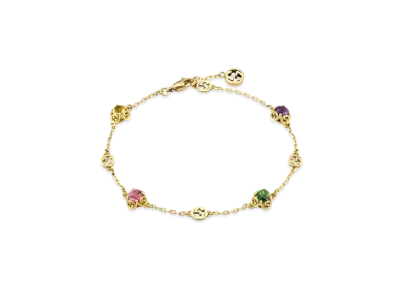 GUCCI Interlocking G Bracelet With Gemstones