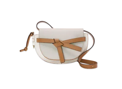 LOEWE Mini Gate Dual Bag In Soft Calfskin "Ghost / Light Ghost"
