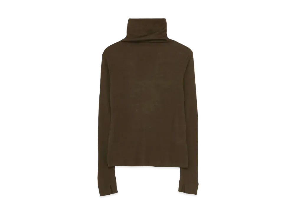 Yohji Yamamoto Y's MIX UP SLEEVE HEM SLIT HIGH NECK "Khaki"