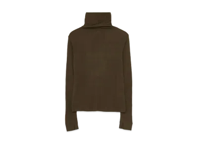 Yohji Yamamoto Y's MIX UP SLEEVE HEM SLIT HIGH NECK "Khaki"