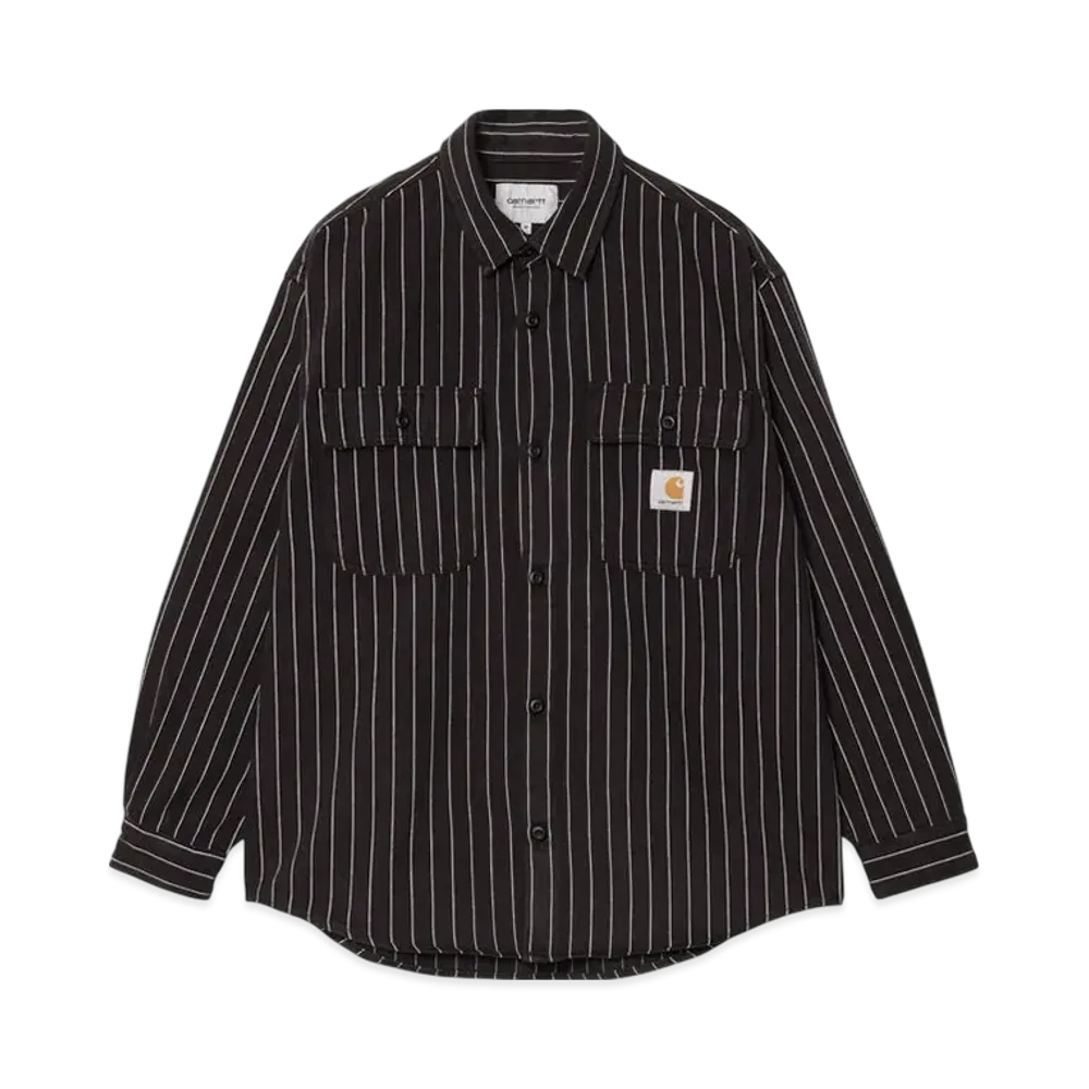 Carhartt WIP Hendry Shirt Jac "Seaton Stripe Black/Wax(Rinsed)"