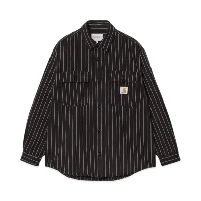 Carhartt WIP Hendry Shirt Jac "Seaton Stripe Black/Wax(Rinsed)"