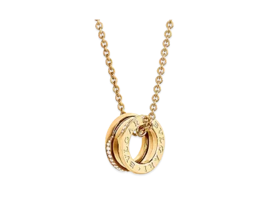 BVLGARI B.Zero1 Necklace 18K Demi Pave Diamond "Yellow Gold"