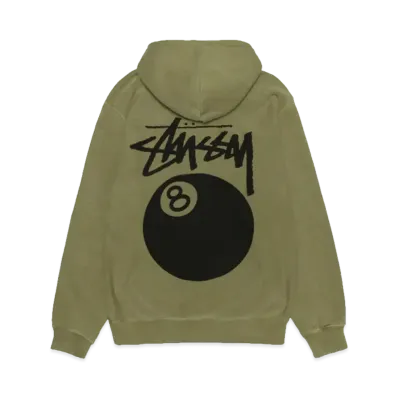 Stussy 8 Ball Hoodie Pigment Dyed "Olive"