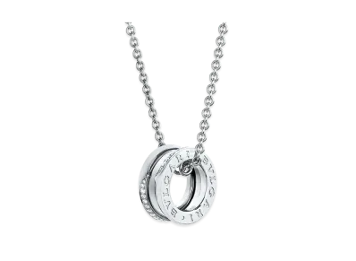 BVLGARI B.Zero1 Necklace 18K Demi Pave Diamond "White Gold"