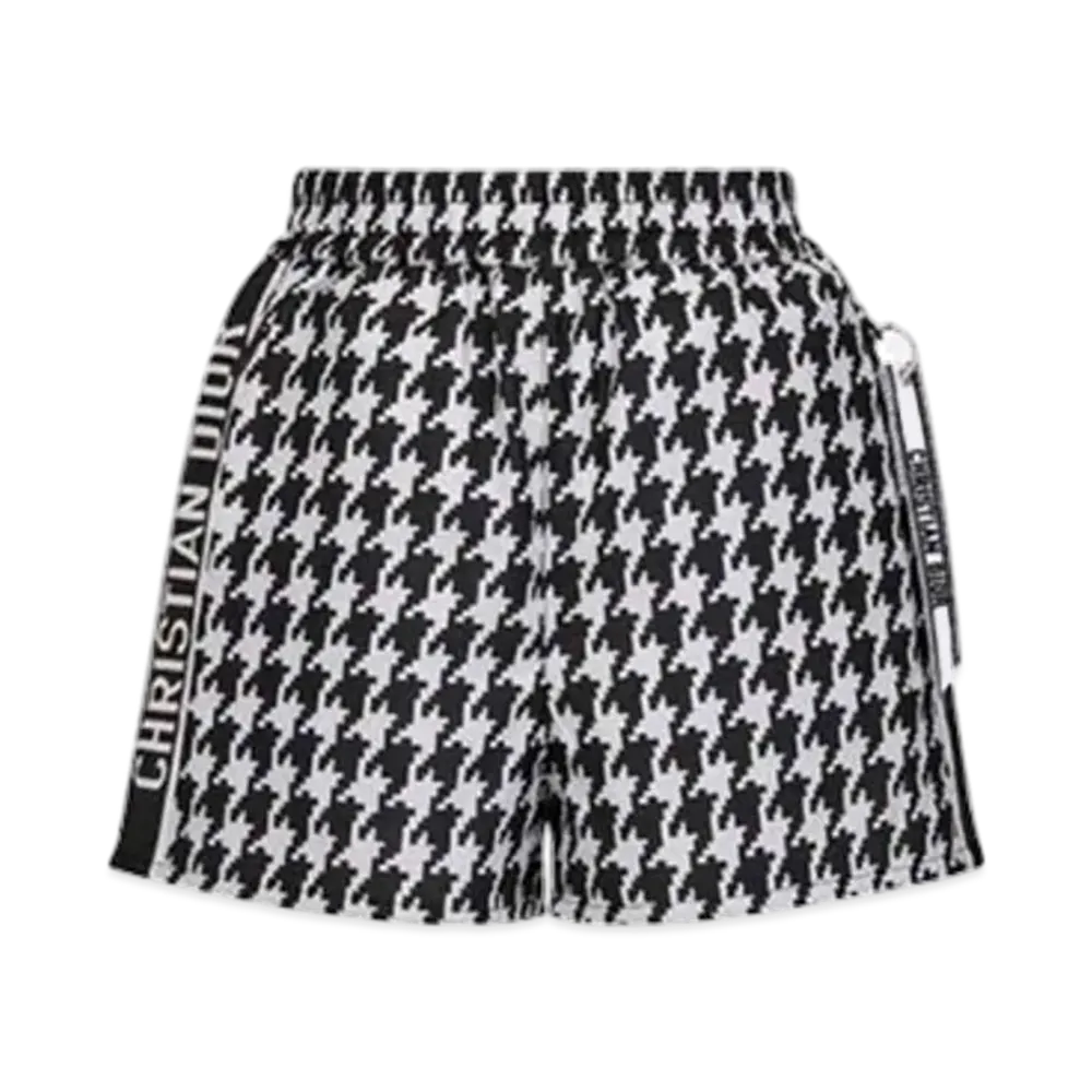 Dior Women's Houndtooth Shorts "Black/White"