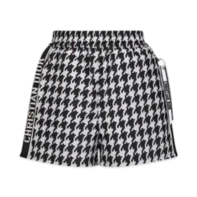 Dior Women's Houndtooth Shorts "Black/White"