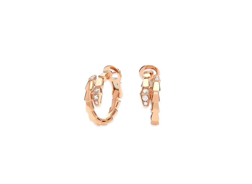 BVLGARI Serpenti Viper Earrings "Pink Gold"