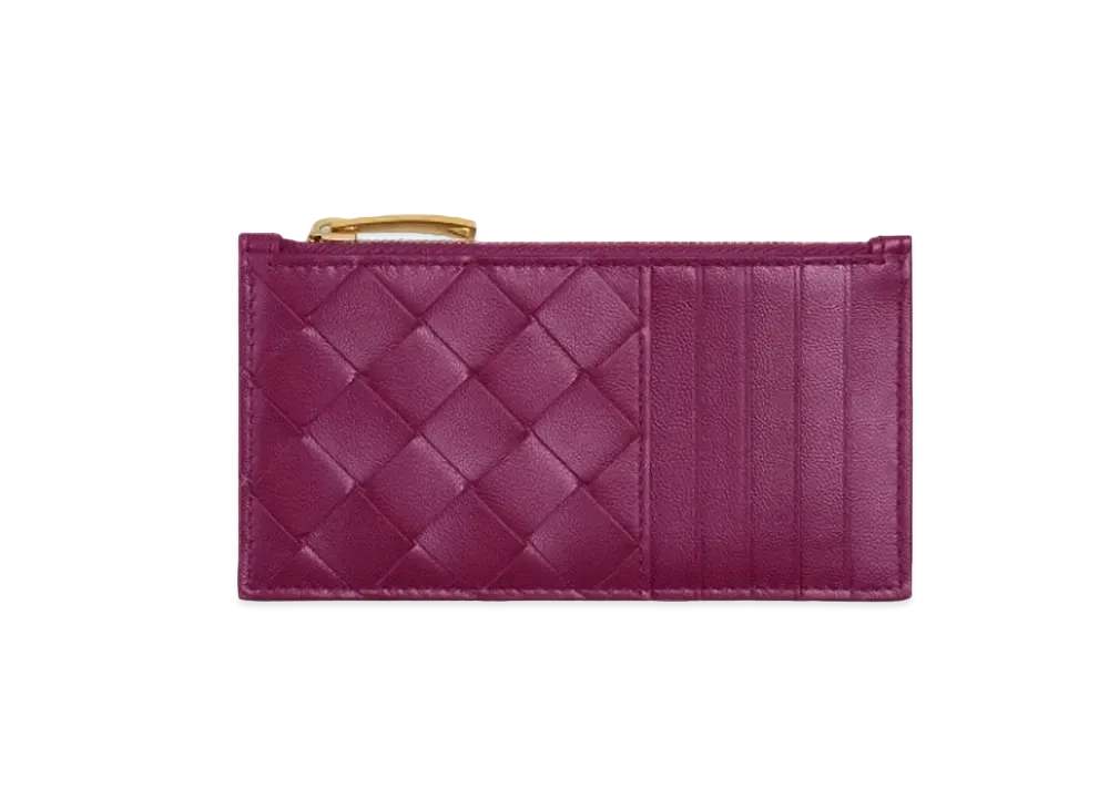 Bottega Veneta Zipped Card Holder "Cinnabar"