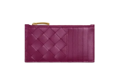 Bottega Veneta Zipped Card Holder "Cinnabar"