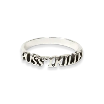 WACKO MARIA Pussykiller Ring "Silver"