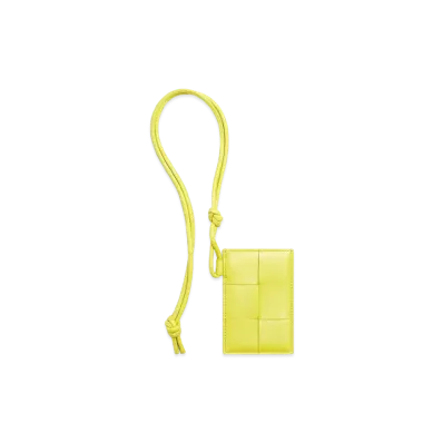 Bottega Veneta Card Case On Strap "Kiwi"