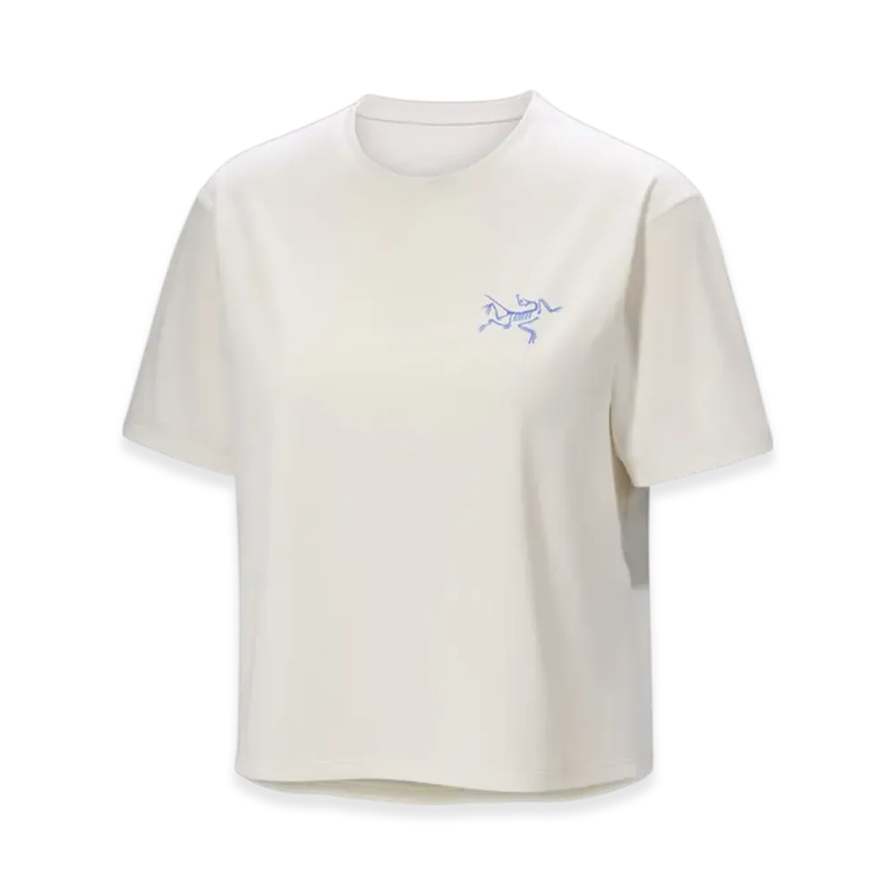 ARC'TERYX Women's Taema Crop Topo SS "Arctic Silk Heather/Hosphorescent" X000009494