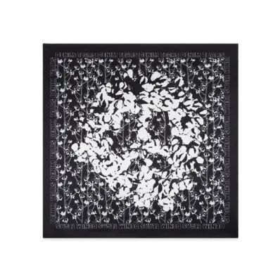 DENIM TEARS Peace Wreath Silk Scarf "Black"