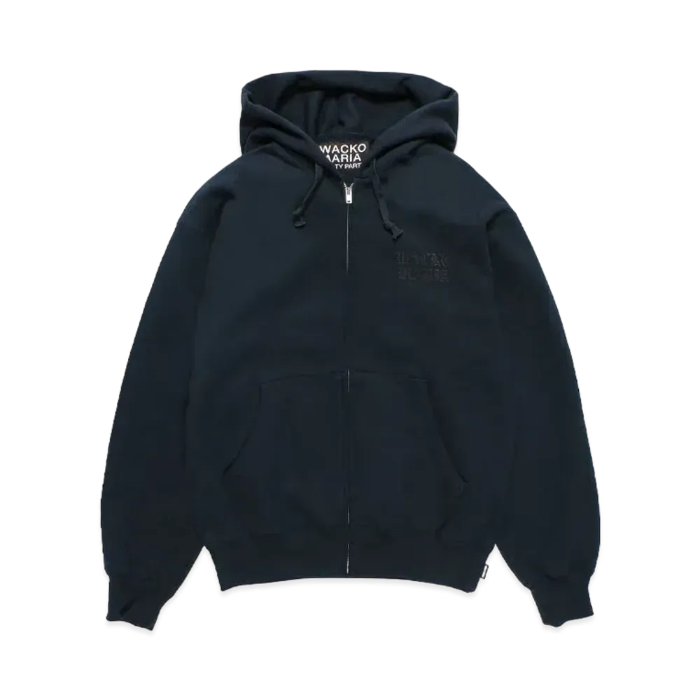 WACKO MARIA Heavy Weight Zip Hooded Sweat Shirt "Navy"