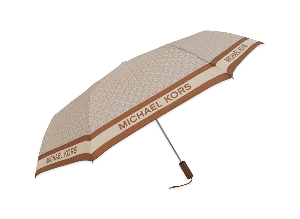 MICHAEL KORS Women's Travel Umbrella "Vanilla"