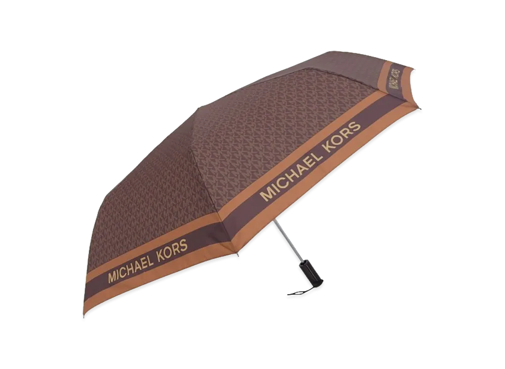 MICHAEL KORS Women's Travel Umbrella "Brown"
