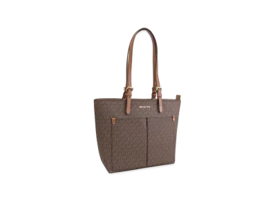 MICHAEL KORS Women's Jet Set Travel MD Dbl Pocket Tote "Brown"