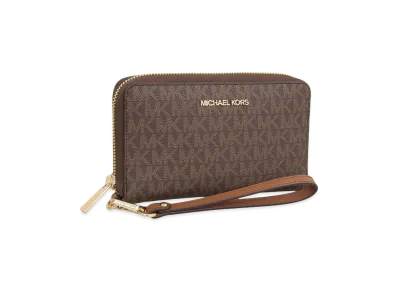 MICHAEL KORS Women's Jet Set Travel LG Flat MF Phone Case "Brown"