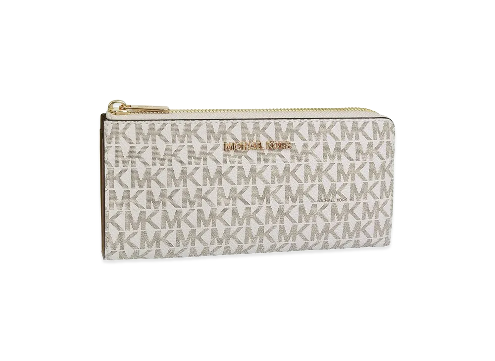 MICHAEL KORS Women's Jet Set Travel LG Three Qtr Zip "Vanilla"