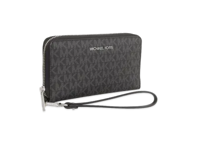 MICHAEL KORS Women's Jet Set Travel LG Flat MF Phone Case "Black"