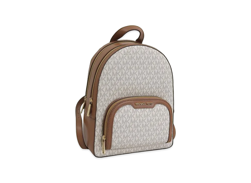 MICHAEL KORS Women's Jaycee MD Zip Pkt Backpack "Vanilla Multi"