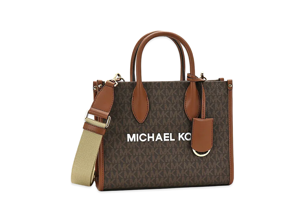 MICHAEL KORS Women's Outlet Mirella Small Signature Logo Crossbody Bag Tote Bag (with shoulder strap) "Brown"