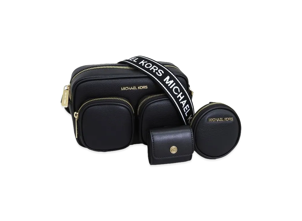 MICHAEL KORS Women's Jet Set Item MD Pkt Xbody W Attch "Black"